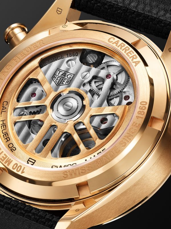 + TAG Heuer Carrera Limited Edition Automatic 42mm 18-Karat Gold and Canvas Watch - E1 + TAG Heuer Carrera Limited Edition Automatic 42mm 18-Karat Gold and Canvas Watch - E1