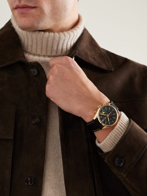 + TAG Heuer Carrera Limited Edition Automatic 42mm 18-Karat Gold and Canvas Watch - OU + TAG Heuer Carrera Limited Edition Automatic 42mm 18-Karat Gold and Canvas Watch - OU