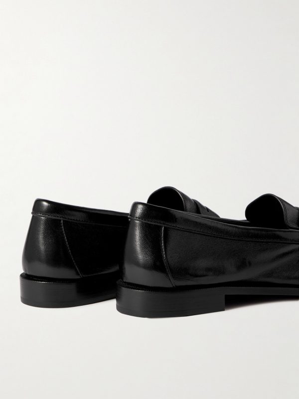 Le Loafer Monogram Logo-Appliquéd Leather Penny Loafers - BK Le Loafer Monogram Logo-Appliquéd Leather Penny Loafers - BK
