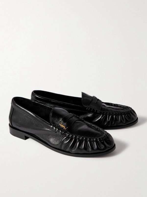 Le Loafer Monogram Logo-Appliquéd Leather Penny Loafers - FR Le Loafer Monogram Logo-Appliquéd Leather Penny Loafers - FR