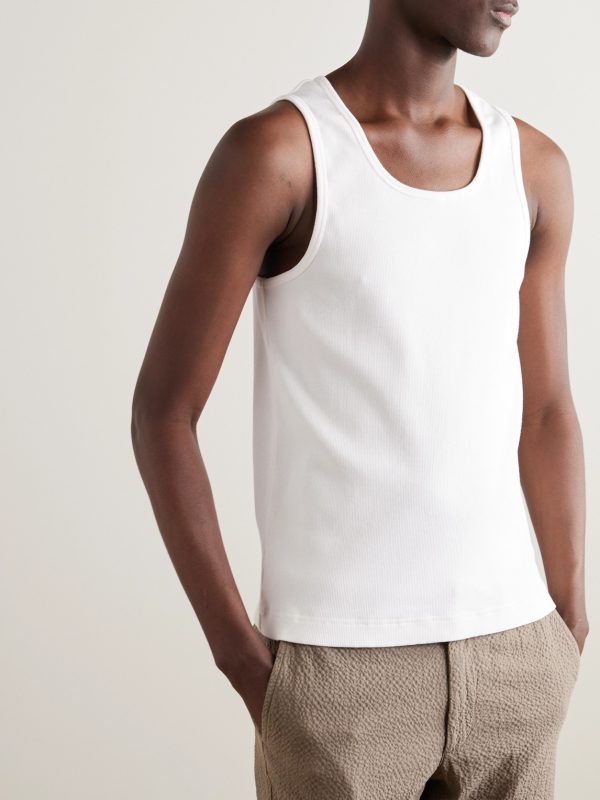 Ribbed Stretch-Cotton Jersey Tank Top - FR Ribbed Stretch-Cotton Jersey Tank Top - FR