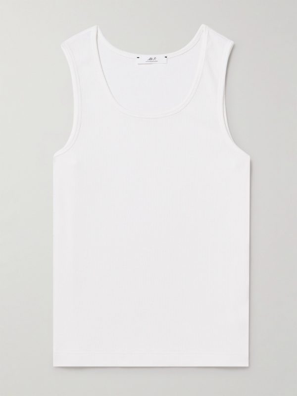 Ribbed Stretch-Cotton Jersey Tank Top Ribbed Stretch-Cotton Jersey Tank Top