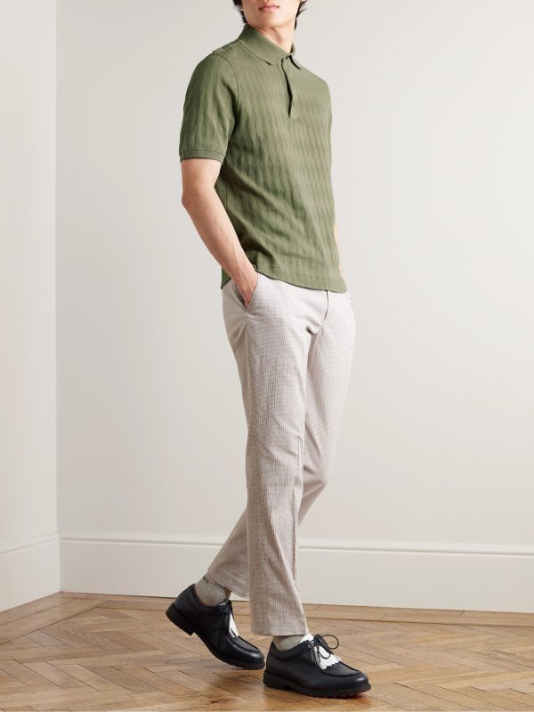 Golf Jacquard-Knit Organic Cotton Polo Shirt - OU Golf Jacquard-Knit Organic Cotton Polo Shirt - OU