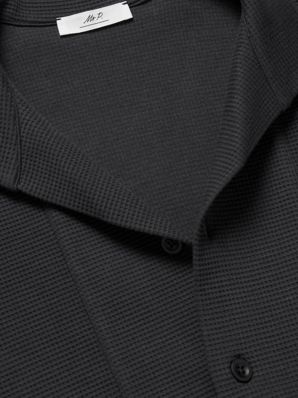 Waffle-Knit Cotton Shirt - CU Waffle-Knit Cotton Shirt - CU