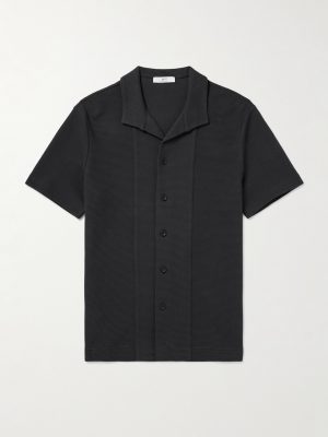 Waffle-Knit Cotton Shirt Waffle-Knit Cotton Shirt