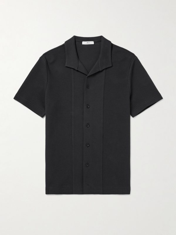 Waffle-Knit Cotton Shirt Waffle-Knit Cotton Shirt