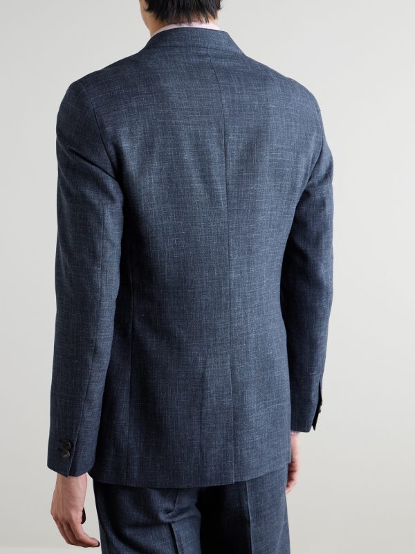 Virgin Wool, Silk and Linen-Blend Suit Jacket - BK Virgin Wool, Silk and Linen-Blend Suit Jacket - BK