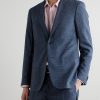 Virgin Wool, Silk and Linen-Blend Suit Jacket - FR Virgin Wool, Silk and Linen-Blend Suit Jacket - FR