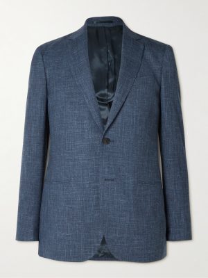 Virgin Wool, Silk and Linen-Blend Suit Jacket Virgin Wool, Silk and Linen-Blend Suit Jacket