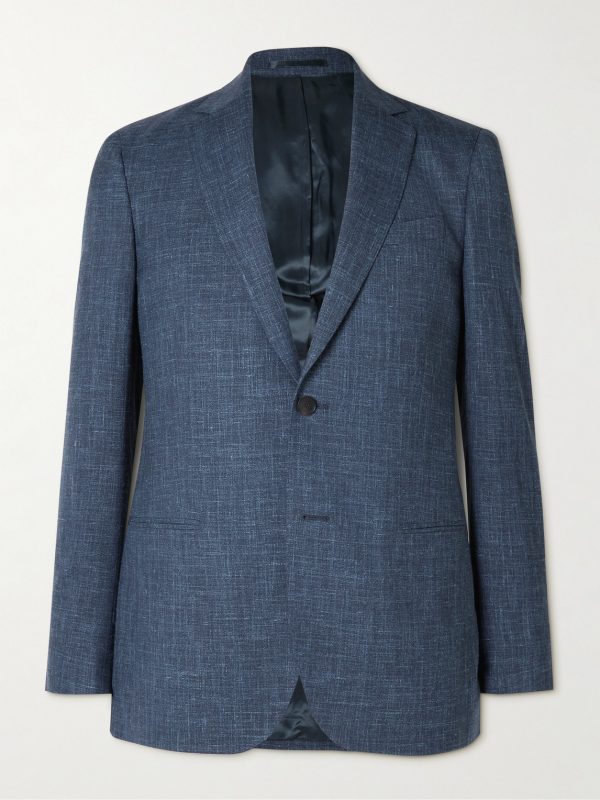 Virgin Wool, Silk and Linen-Blend Suit Jacket Virgin Wool, Silk and Linen-Blend Suit Jacket