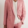 Double-Breasted Linen Suit Jacket - FR Double-Breasted Linen Suit Jacket - FR