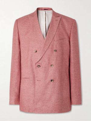 Double-Breasted Linen Suit Jacket Double-Breasted Linen Suit Jacket