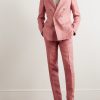 Double-Breasted Linen Suit Jacket - OU Double-Breasted Linen Suit Jacket - OU