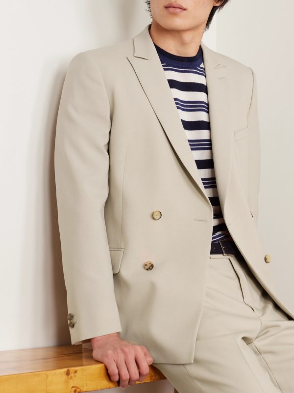 Phillip Double-Breasted Wool and Mohair-Blend Suit Jacket - FR Phillip Double-Breasted Wool and Mohair-Blend Suit Jacket - FR