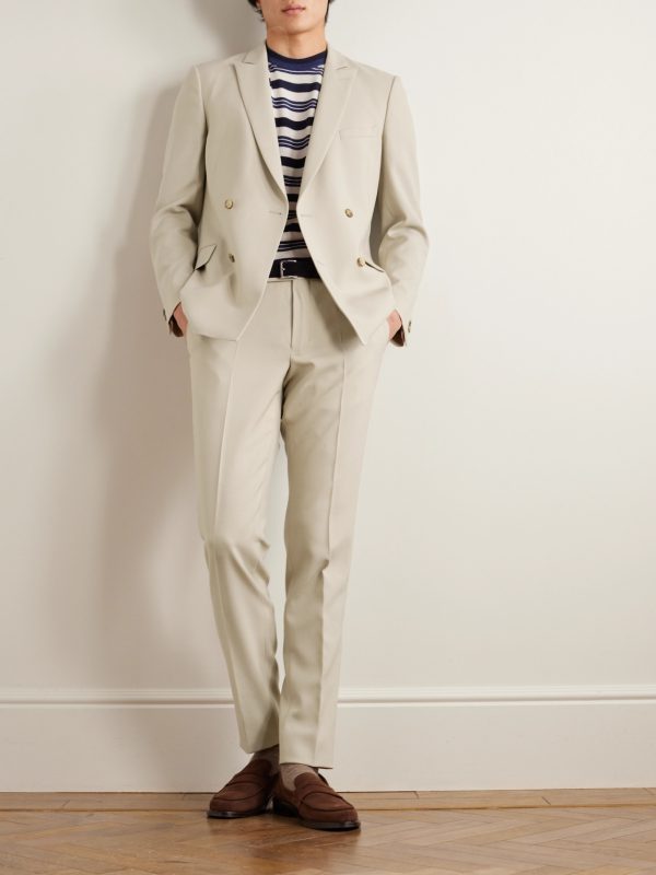 Phillip Double-Breasted Wool and Mohair-Blend Suit Jacket - OU Phillip Double-Breasted Wool and Mohair-Blend Suit Jacket - OU