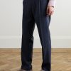 Mike Straight-Leg Pleated Wool, Silk and Linen-Blend Suit Trousers - FR Mike Straight-Leg Pleated Wool, Silk and Linen-Blend Suit Trousers - FR