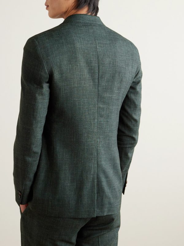 Virgin Wool, Silk and Linen-Blend Suit Jacket - BK Virgin Wool, Silk and Linen-Blend Suit Jacket - BK