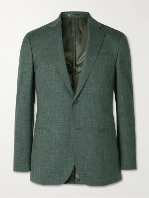 Virgin Wool, Silk and Linen-Blend Suit Jacket Virgin Wool, Silk and Linen-Blend Suit Jacket