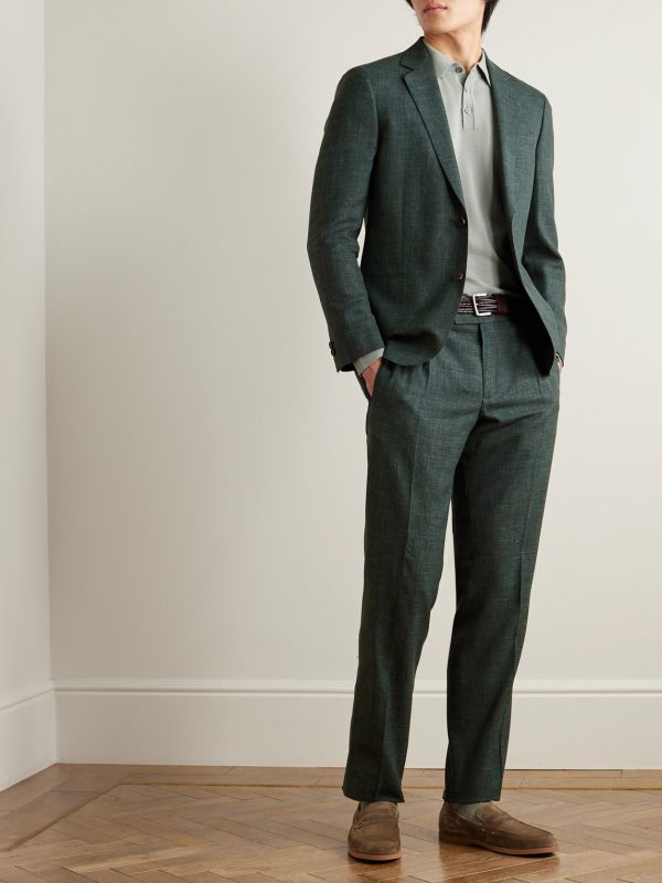Virgin Wool, Silk and Linen-Blend Suit Jacket - OU Virgin Wool, Silk and Linen-Blend Suit Jacket - OU