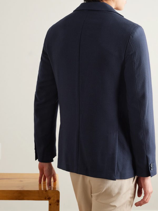 Virgin Wool-Hopsack Blazer - BK Virgin Wool-Hopsack Blazer - BK