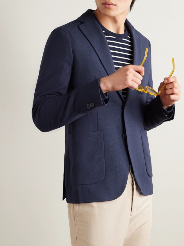 Virgin Wool-Hopsack Blazer - FR Virgin Wool-Hopsack Blazer - FR