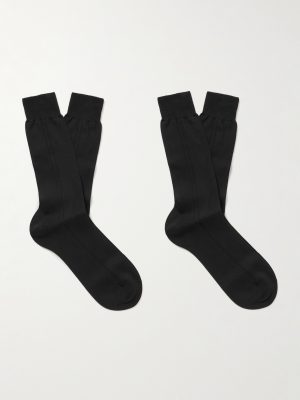 Ribbed Cotton Socks