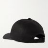 Logo-Embroidered Cotton and Linen-Blend Gabardine Baseball Cap - BK