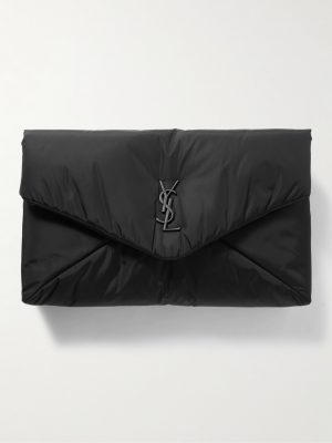Cassandre Logo-Appliquéd Padded Shell Pouch Cassandre Logo-Appliquéd Padded Shell Pouch