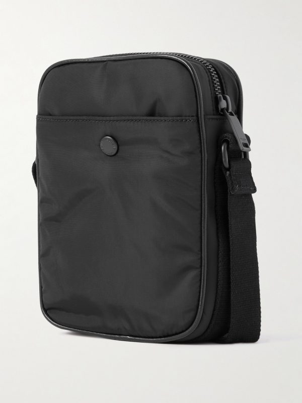 City Mini Logo-Print Leather-Trimmed Shell Camera Bag - BK City Mini Logo-Print Leather-Trimmed Shell Camera Bag - BK