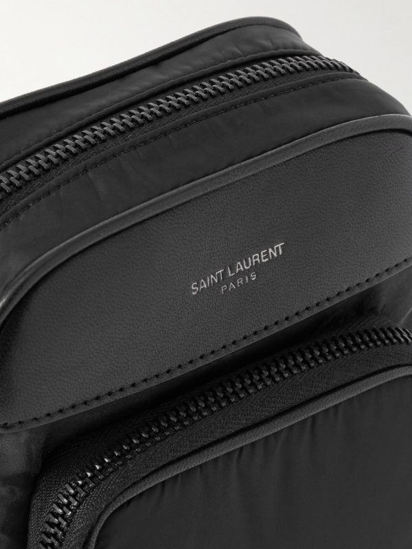 City Mini Logo-Print Leather-Trimmed Shell Camera Bag - CU City Mini Logo-Print Leather-Trimmed Shell Camera Bag - CU