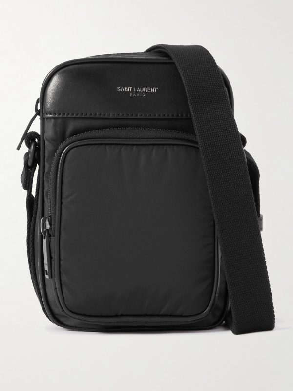 City Mini Logo-Print Leather-Trimmed Shell Camera Bag City Mini Logo-Print Leather-Trimmed Shell Camera Bag