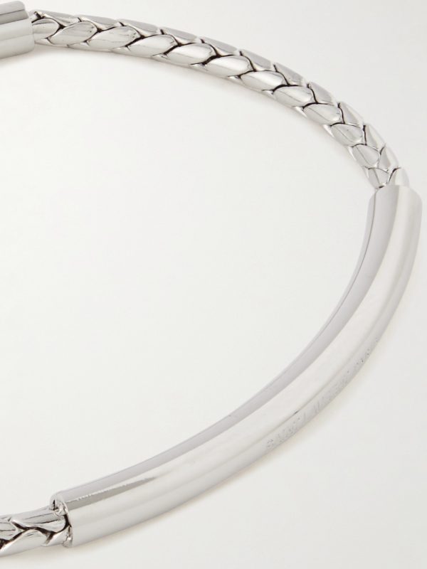 Logo-Engraved Silver-Tone Chain Bracelet - CU Logo-Engraved Silver-Tone Chain Bracelet - CU