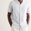 Glanshirt Camp-Collar Striped Cotton Oxford Shirt - FR Glanshirt Camp-Collar Striped Cotton Oxford Shirt - FR