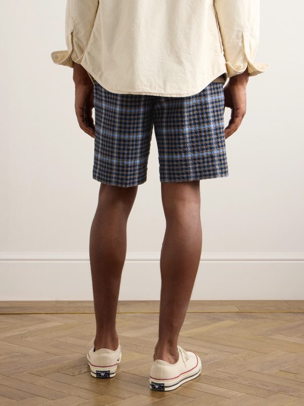 Venezia 1951 Straight-Leg Checked Cotton-Blend Seersucker Shorts - BK Venezia 1951 Straight-Leg Checked Cotton-Blend Seersucker Shorts - BK