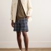 Venezia 1951 Straight-Leg Checked Cotton-Blend Seersucker Shorts - OU Venezia 1951 Straight-Leg Checked Cotton-Blend Seersucker Shorts - OU