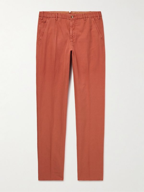 Venezia 1951 Slim-Fit Straight-Leg Chinolino Trousers Venezia 1951 Slim-Fit Straight-Leg Chinolino Trousers