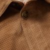 Perforated Suede Blouson Jacket - CU