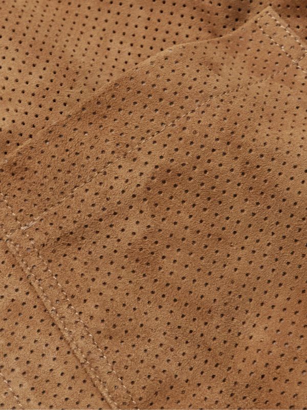 Perforated Suede Blouson Jacket - E1