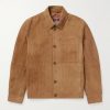 Perforated Suede Blouson Jacket