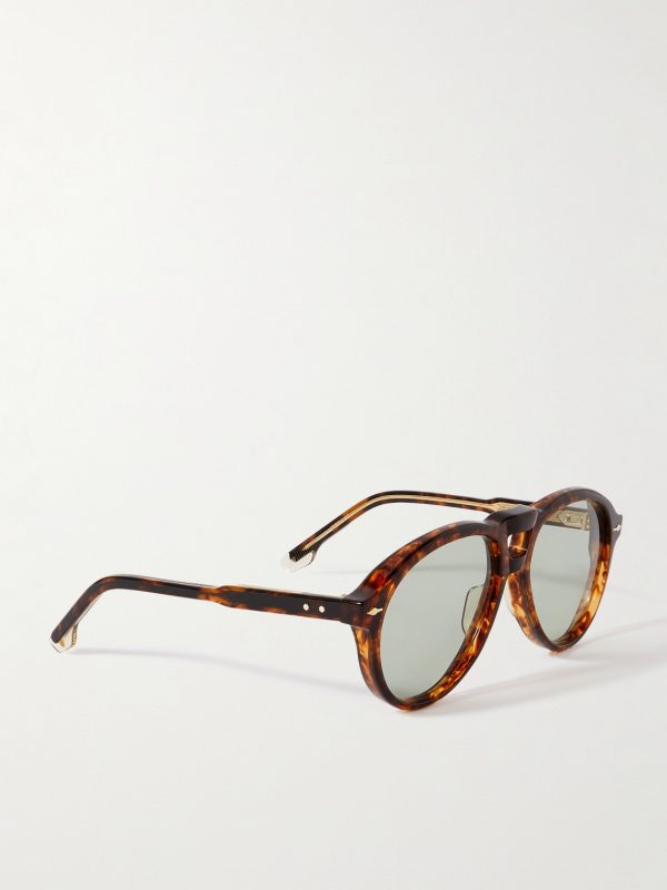 Valkyrie Aviator-Style Tortoiseshell Acetate Sunglasses - FR