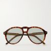 Valkyrie Aviator-Style Tortoiseshell Acetate Sunglasses