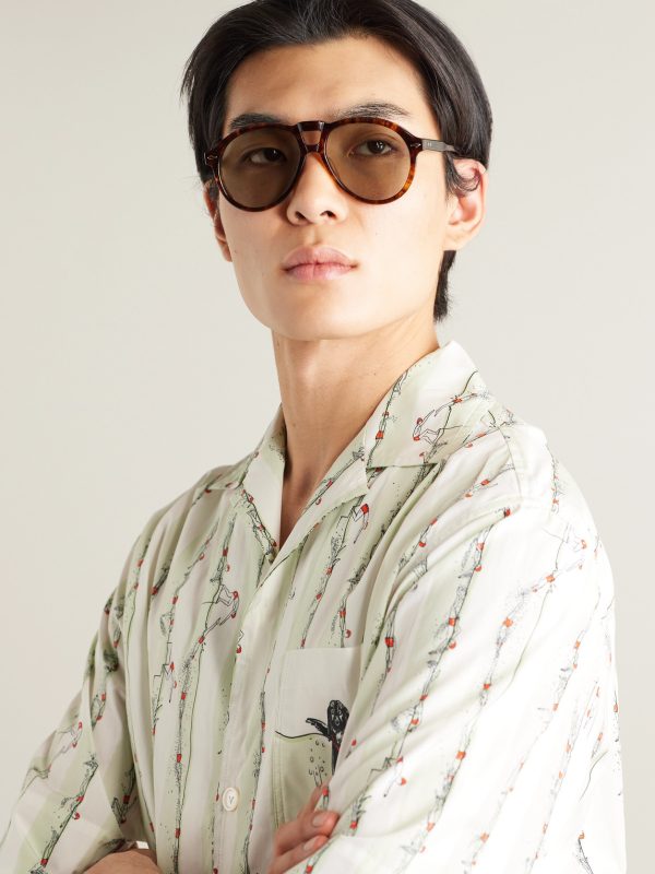 Valkyrie Aviator-Style Tortoiseshell Acetate Sunglasses - OU