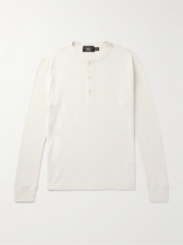 Slim-Fit Waffle-Knit Cotton Henley T-Shirt Slim-Fit Waffle-Knit Cotton Henley T-Shirt