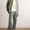 Slim-Fit Waffle-Knit Cotton Henley T-Shirt - OU Slim-Fit Waffle-Knit Cotton Henley T-Shirt - OU
