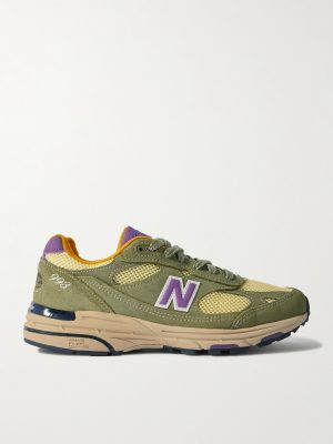 993 Leather-Trimmed Mesh and Suede Sneakers 993 Leather-Trimmed Mesh and Suede Sneakers