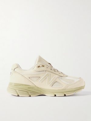 MiUS 990v4 Rubber and Mesh-Trimmed Full-Grain Leather Sneakers MiUS 990v4 Rubber and Mesh-Trimmed Full-Grain Leather Sneakers