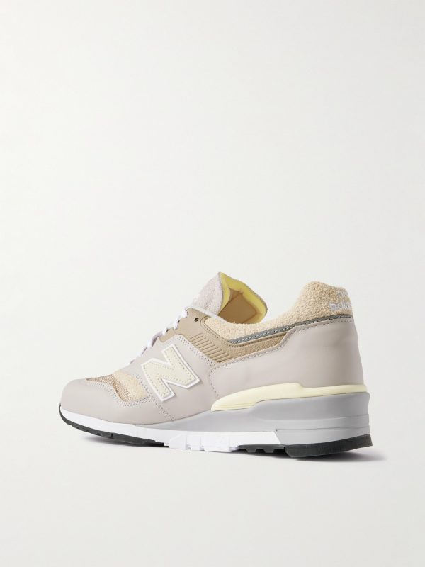 MiUS 997 Rubber-Trimmed Suede and Mesh Sneakers - BK