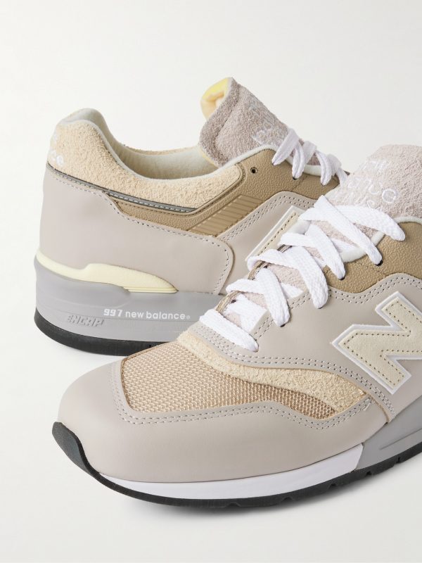 MiUS 997 Rubber-Trimmed Suede and Mesh Sneakers - CU