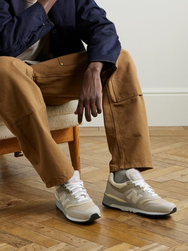 MiUS 997 Rubber-Trimmed Suede and Mesh Sneakers - OU