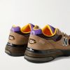993 Leather-Trimmed Mesh and Suede Sneakers - BK